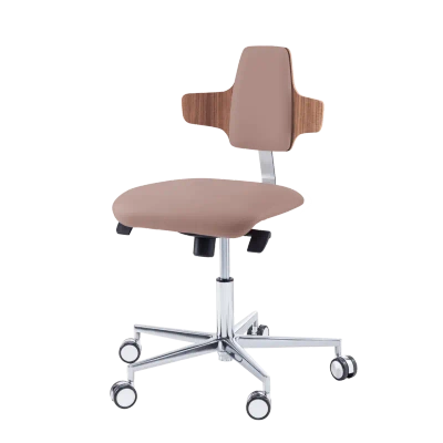 Krzesło podologiczne RUCK STOOL dynamic, napoleon, CPL Orzech, taupe 