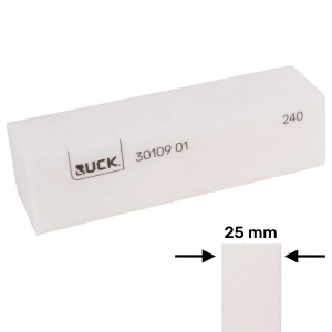 RUCK® blok polerski do paznokci biały, gradacja 240, 9,5 × 2,5 × 2,5 cm, 10 szt.
