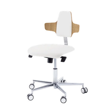 Krzesło podologiczne RUCK STOOL dynamic, napoleon, CPL Dąb, biały