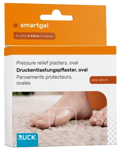 RUCK smartgel owalne plastry odciążające, uniwersalny rozmiar, 53 × 36 mm, 4 sztuki