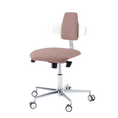 Krzesło podologiczne RUCK STOOL dynamic, napoleon, CPL Biały, taupe 