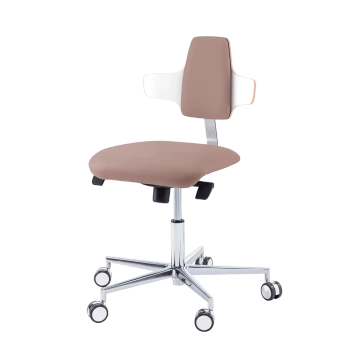 Krzesło podologiczne RUCK STOOL dynamic, napoleon, CPL Biały, taupe 