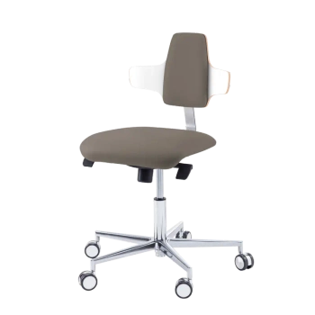 Krzesło podologiczne RUCK STOOL dynamic, napoleon, CPL Biały, mocca