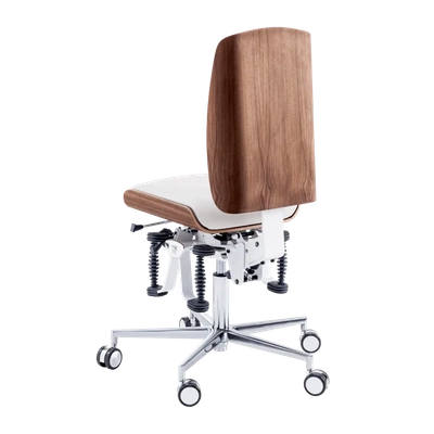Zdrowotne krzesło  RUCK STOOL Bioswing, CPL Orzech, biały