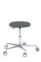 Taboret podologiczny RUCK STOOL round, kamienny, długi podnośnik