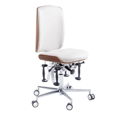Zdrowotne krzesło  RUCK STOOL Bioswing, CPL Orzech, biały