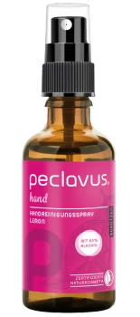 peclavus hand oczyszczająco pielęgnujący spray do rąk, cytrynowy, 50 ml