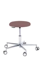 Taboret podologiczny RUCK STOOL round, taupe, długi podnośnik