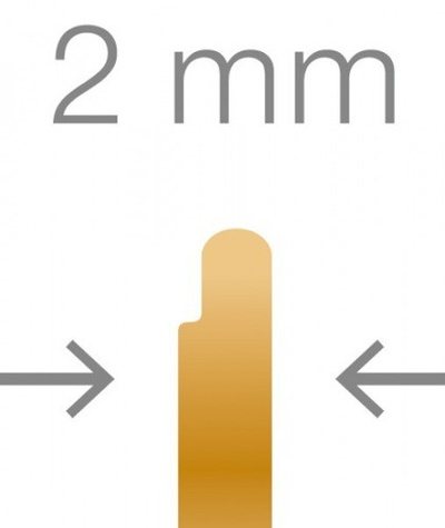 Złota klamra ortonyksyjna RUCK® GOLDSTADT PROFESSIONAL, pełna,  gr 0,15mm, rozm 15, 1szt.