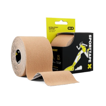 SPORTTAPE Extra Sticky taśma do kinesiotapingu beżowy 5 cm x 5 m