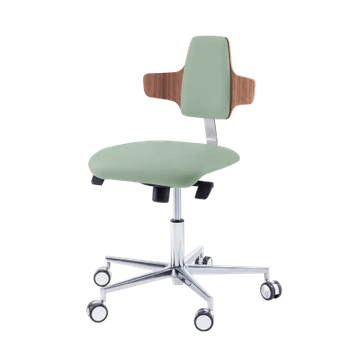 Krzesło podologiczne RUCK STOOL dynamic, napoleon, CPL Orzech, szałwia