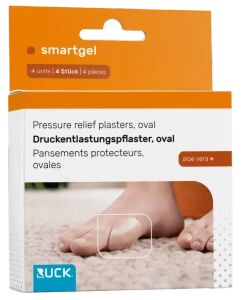 RUCK smartgel owalne plastry odciążające, uniwersalny rozmiar, 53 × 36 mm, 4 sztuki