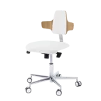 Krzesło podologiczne RUCK STOOL dynamic, napoleon, CPL Dąb, biały