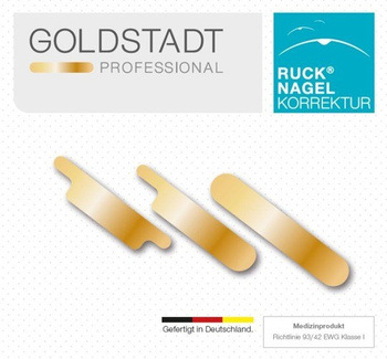 Złota klamra ortonyksyjna RUCK® GOLDSTADT PROFESSIONAL, pełna,  gr 0,15mm, rozm 15, 1szt.