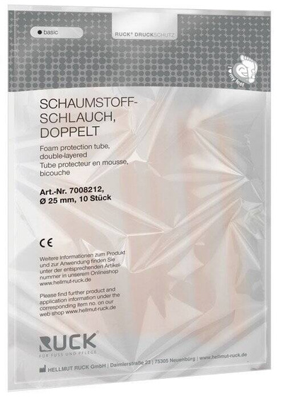 RUCK® rurki piankowe na odciążenia stóp, dwuwarstwowe, 25 mm, 10 szt.