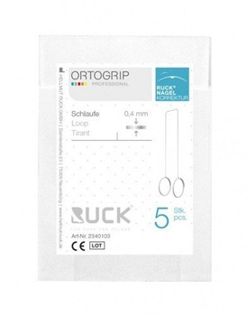 Łączniki do klamer RUCK® NAGELKORREKTUR ORTOGRIP professional rozm 0,40, 5 szt.