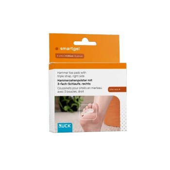 RUCK® smartgel, orteza na palec młotkowy z potrójnym pierścieniem, prawa, L/XL, 4 szt.