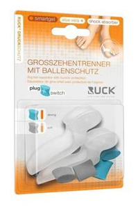 RUCK® smartgel plug+switch, separator palucha + odciążenie Hallux Valgus + kliny, 2 komplety