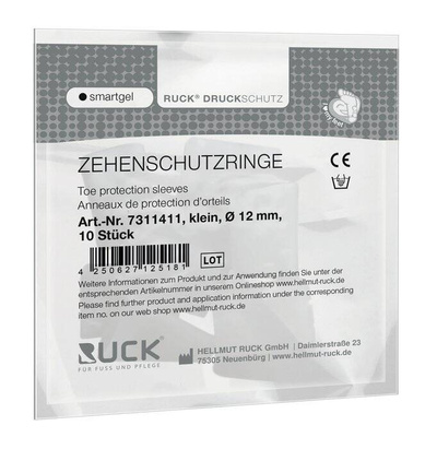 RUCK® smartgel, obrączki na palce, mały, Ø 12 mm, 10 szt.