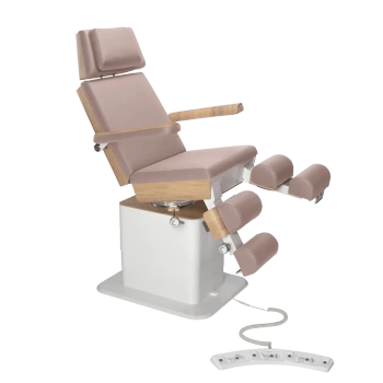 Profesjonalny fotel kosmetyczno-podologiczny RUCK® MOON, taupe, CPL dąb