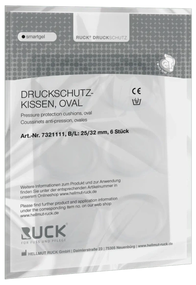 RUCK smartgel Owalne Poduszki Żelowe Ochronne, 25×32 mm, 6 szt.
