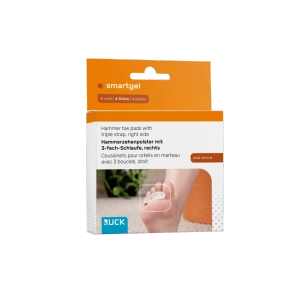 RUCK® smartgel, orteza na palec młotkowy z potrójnym pierścieniem, prawa, S/M, 4 szt.