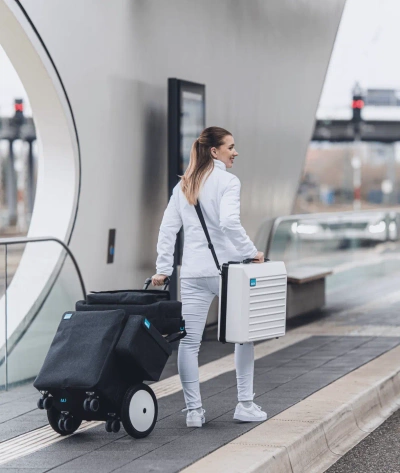 RUCK solid Trolly zestaw z mobilną szafką podologiczną, torbą na akcesoria i kołami 12 cali