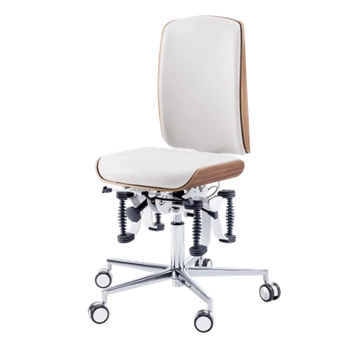 Zdrowotne krzesło  RUCK STOOL Bioswing, CPL Orzech, biały