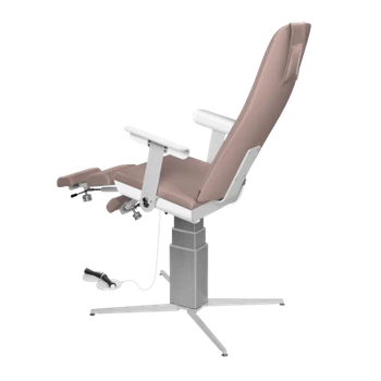 Fotel do pielęgnacji stóp RUCK® SINA, elektryczny podnośnik, taupe, CPL biały