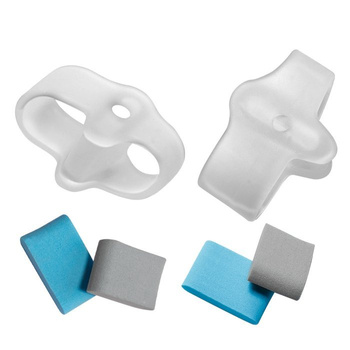 RUCK® smartgel plug+switch, separator międzypalcowy z dwoma otworami na palce + kliny, L, 4 sztuki