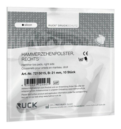 RUCK® silicon, podkładka na palec młotkowy, prawa, 10 szt.