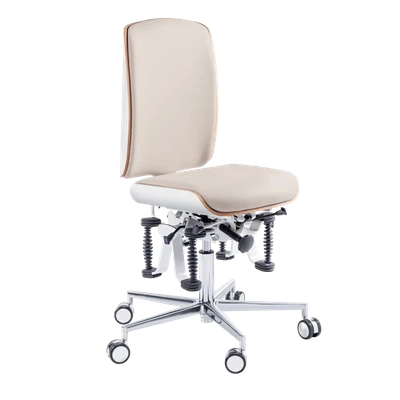 Krzesło zdrowotne RUCK STOOL Bioswing, CPL Biały, natural
