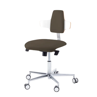 Krzesło podologiczne RUCK STOOL dynamic, napoleon, CPL Biały, espresso 