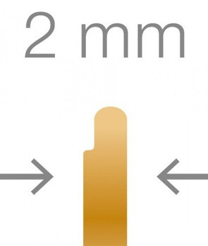 Złota klamra ortonyksyjna RUCK® GOLDSTADT PROFESSIONAL, pełna,  gr 0,15mm, rozm 15, 1szt.