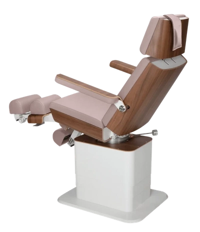 Profesjonalny fotel kosmetyczno-podologiczny RUCK® MOON, taupe, CPL orzech