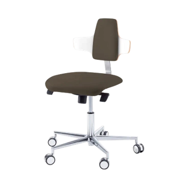 Krzesło podologiczne RUCK STOOL dynamic, napoleon, CPL Biały, espresso 