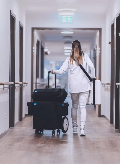 RUCK solid Trolly zestaw z mobilną szafką podologiczną, torbą na akcesoria i kołami 12 cali