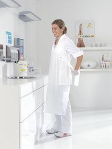 Fartuch medyczny ochronny z włókniny, zielony, rozmiar XL, mankiet, 10 szt.