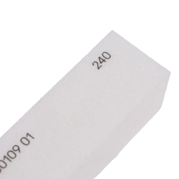 RUCK® blok polerski do paznokci biały, gradacja 240, 9,5 × 2,5 × 2,5 cm, 10 szt.