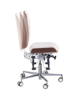 Zdrowotne krzesło  RUCK STOOL Bioswing, CPL Orzech, biały
