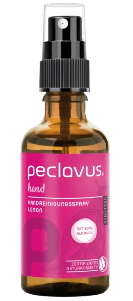 peclavus hand oczyszczająco pielęgnujący spray do rąk, cytrynowy, 50 ml