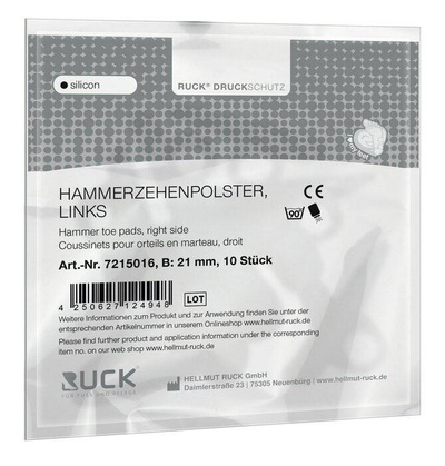 RUCK® silicon, podkładka na palec młotkowy, lewa, 10 szt.