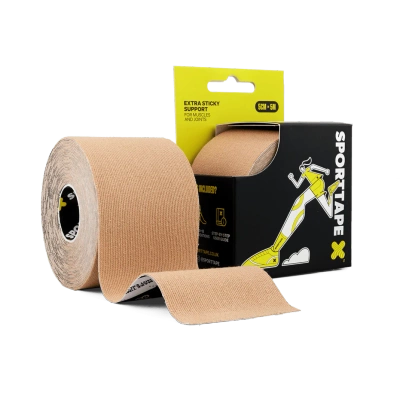 SPORTTAPE Extra Sticky taśma do kinesiotapingu beżowy 5 cm x 5 m