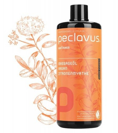 peclavus® wellness olejek do masażu argan i mirt cytrynowy, 500 ml