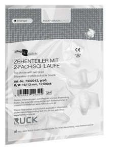 RUCK smartgel plug+switch podwójny separator żelowy międzypalcowy z wymiennymi wkładkami L 10 szt.